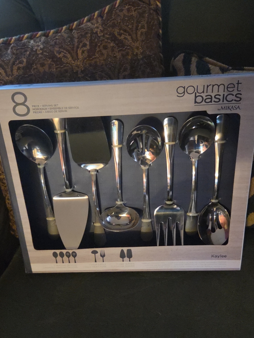 Mikasa Kaylee 8-Piece Stainless Steel Serving Set - Silver